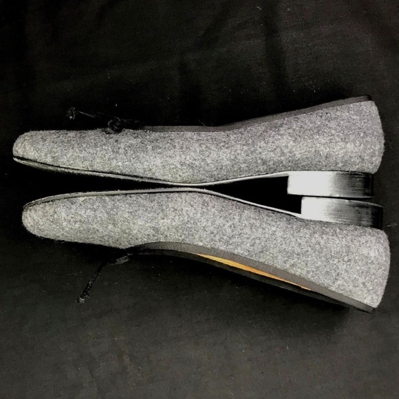 Ralph Lauren Gray Wool Leather Ballet Flats 9.5M - Picture 4 of 8